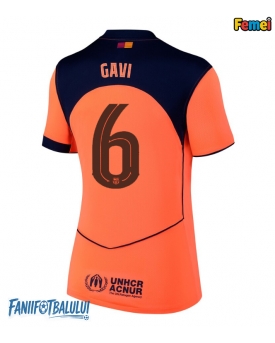 Barcelona Paez Gavi #6 Tricou Fotbal Replică 2025-26 Femei Treilea